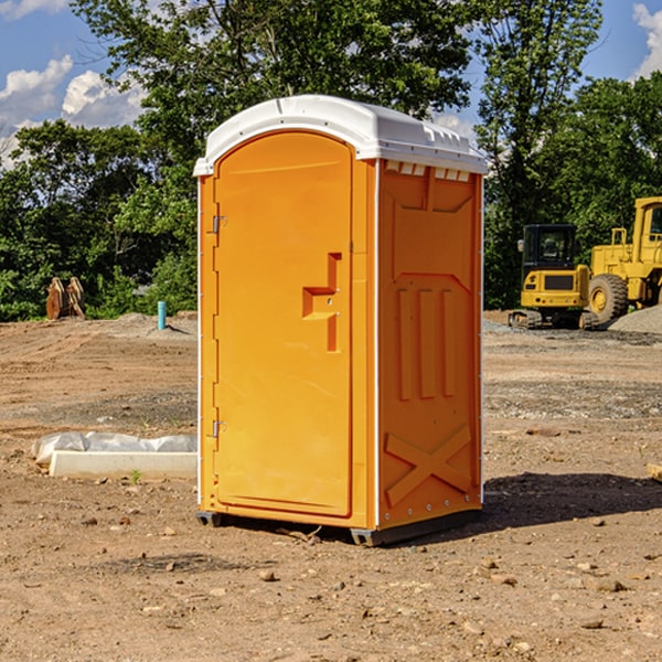 how often are the portable toilets cleaned and serviced during a rental period in Hampton NE